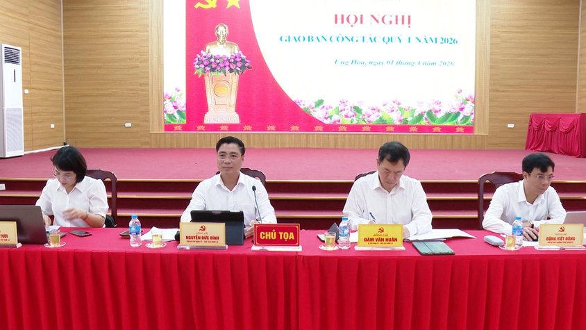 ĐẢNG UỶ - HĐND- UBND- UBMTTQ xã Ứng Hòa tổ chức hội nghị giao ban quý I năm 2026.