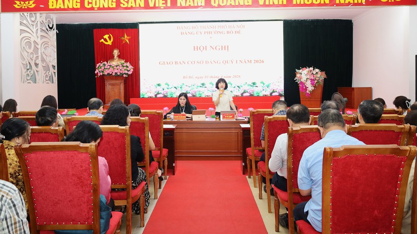 Đảng ủy phường Bồ Đề tổ chức hội nghị giao ban cơ sở Đảng quý I năm 2026