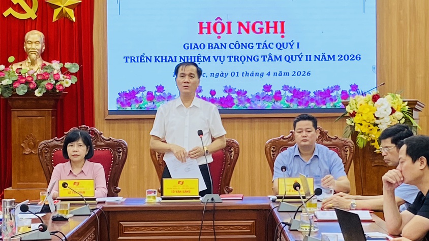 Đảng uỷ xã Phúc Lộc tổ chức Hội nghị giao ban công tác quý I, triển khai nhiệm vụ trọng tâm quý II năm 2026 