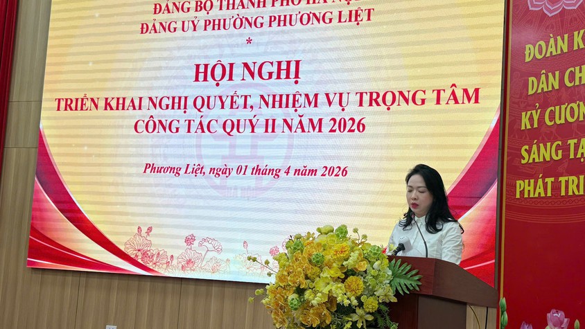 Đảng ủy phường Phương Liệt tổ chức Hội nghị quán triệt nghị quyết và nhiệm vụ trọng tâm quý II/2026