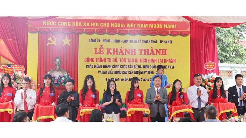 Lễ Khánh thành công trình tu bổ, tôn tạo Di tích lịch sử văn hóa đình Lại Khánh