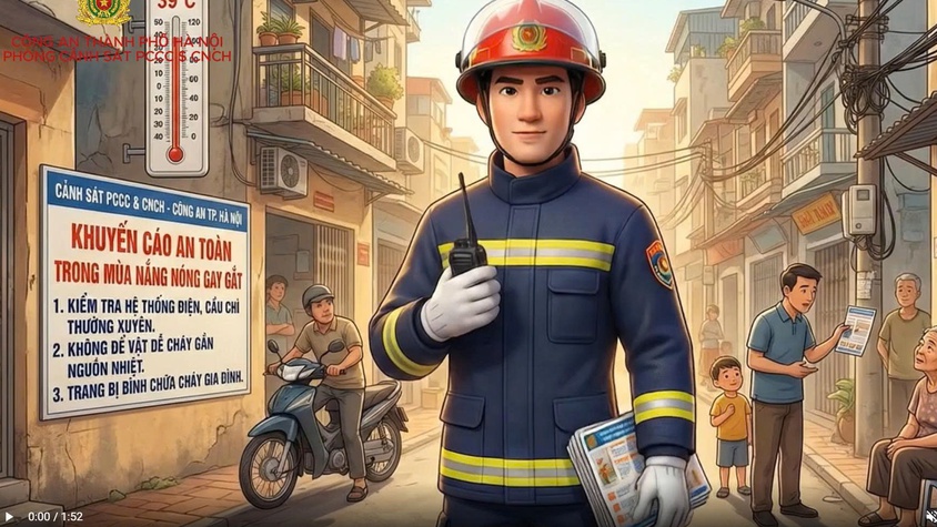 Công an Hà Nội khuyến cáo an toàn trong mùa nắng nóng gay gắt