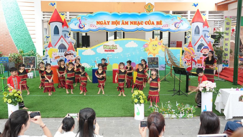 Trường Mầm non Thọ An tổ chức Kiến tập chuyên đề: “Phát triển thẩm mỹ cho trẻ mầm non”