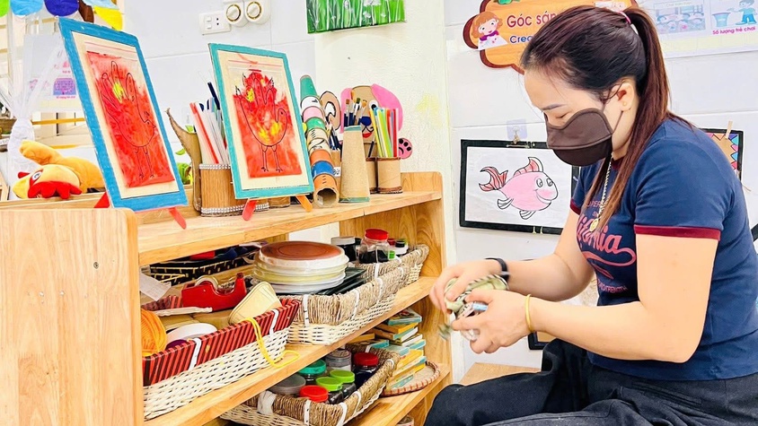 Trường Mầm non Nghiêm Xuyên triển khai tháng cao điểm tổng dọn vệ sinh môi trường – khử khuẩn