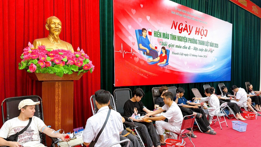 Thanh Liệt: Hơn 500 tình nguyện viên tham gia Ngày hội hiến máu đợt 1/2026