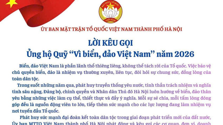 Ủng hộ Quỹ “Vì biển, đảo Việt Nam” để góp phần xây dựng và bảo vệ chủ quyền biển, đảo thiêng liêng của Tổ quốc
