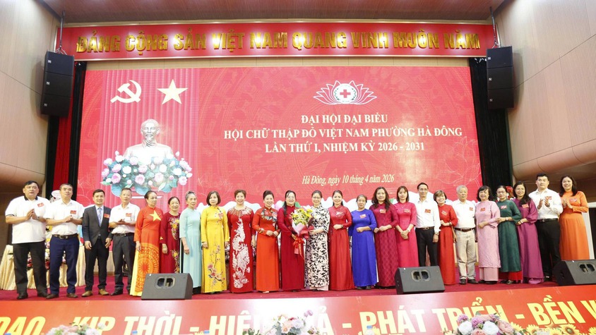 Đại hội đại biểu Hội Chữ thập đỏ phường Hà Đông lần thứ I, nhiệm kỳ 2026 - 2031 thành công tốt đẹp