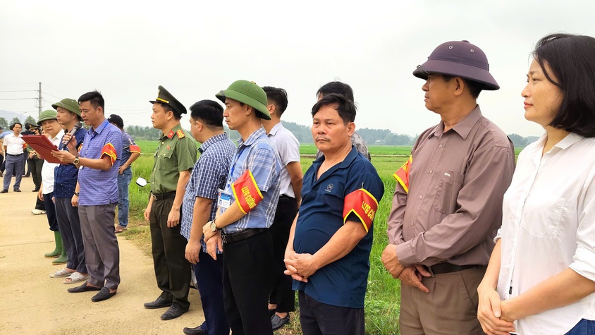 Đoài Phương cưỡng chế kiểm đếm bắt buộc diện tích đất thuộc Dự án xây dựng hạ tầng kỹ thuật Cụm công nghiệp Sơn Đông