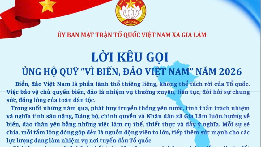 Lời kêu gọi ủng hộ Quỹ “Vì biển, đảo Việt Nam” năm 2026