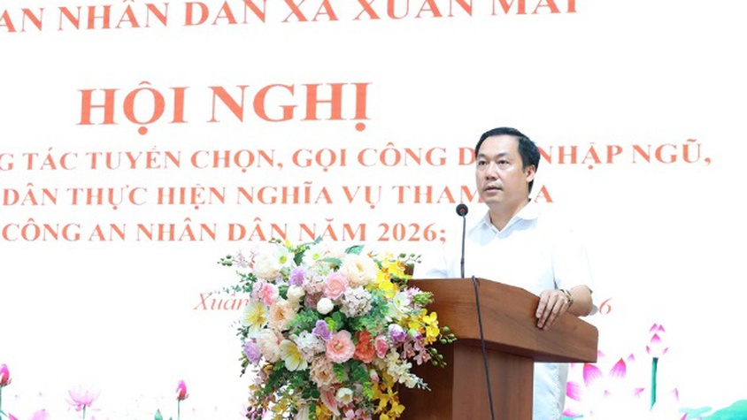 Xuân Mai: tổng kết công tác tuyển chọn, gọi công dân nhập ngũ; công dân thực hiện nghĩa vụ tham gia Công an nhân dân năm 2026