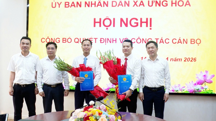 CÔNG BỐ, TRAO QUYẾT ĐỊNH BỔ NHIỆM LÃNH ĐẠO BAN QUẢN LÝ DỰ ÁN ĐẦU TƯ - HẠ TẦNG XÃ ỨNG HÒA.