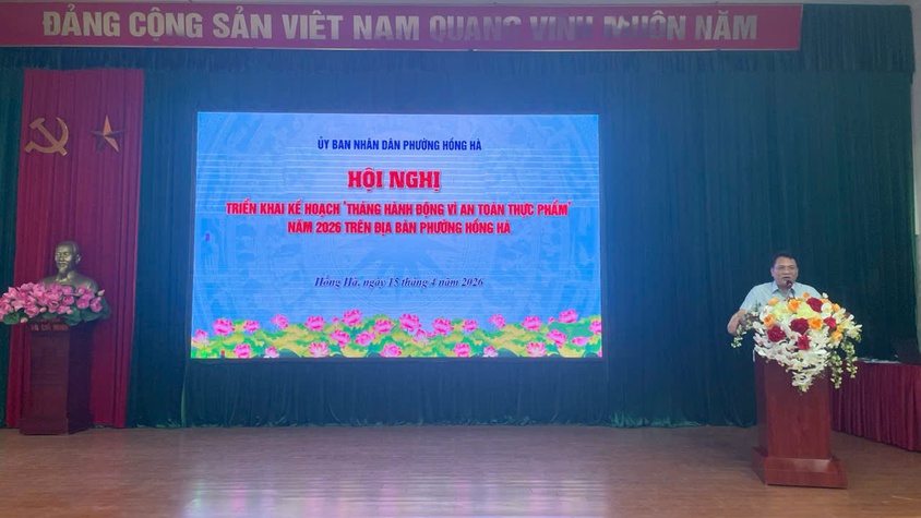 Phường Hồng Hà tổ chức hội nghị triển khai kế hoạch '' Tháng hành động vì an toàn thực phẩm'' năm 2026