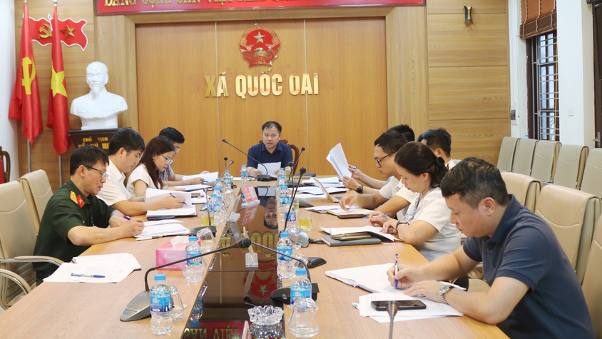 Quốc Oai họp tập thể UBND xã tháng 4/2026: Tập trung cao công tác chuẩn bị Lễ hội Chùa Thầy