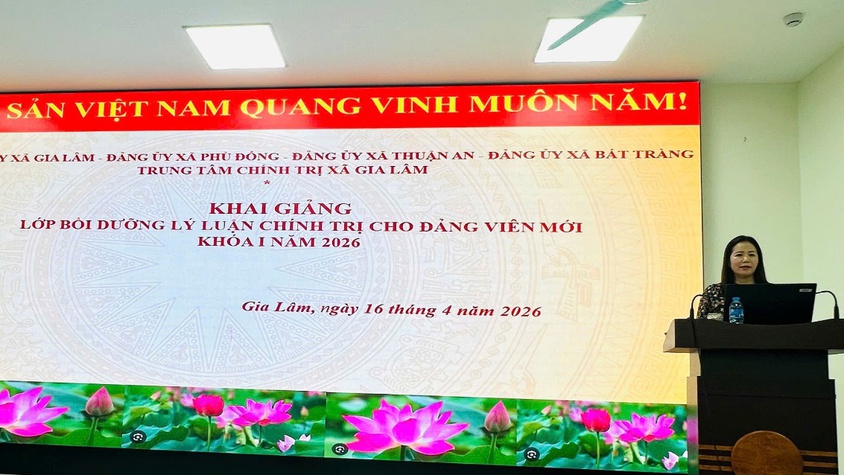 Khai mạc lớp bồi dưỡng lý luận chính trị cho Đảng viên mới khóa I năm 2026 tại xã Gia Lâm