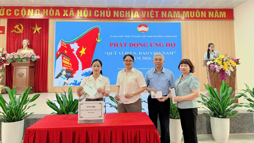 Ủy ban MTTQ Việt Nam phường Tương Mai tổ chức hội nghị phát động ủng hộ Quỹ 'Vì biển, đảo Việt Nam' năm 2026