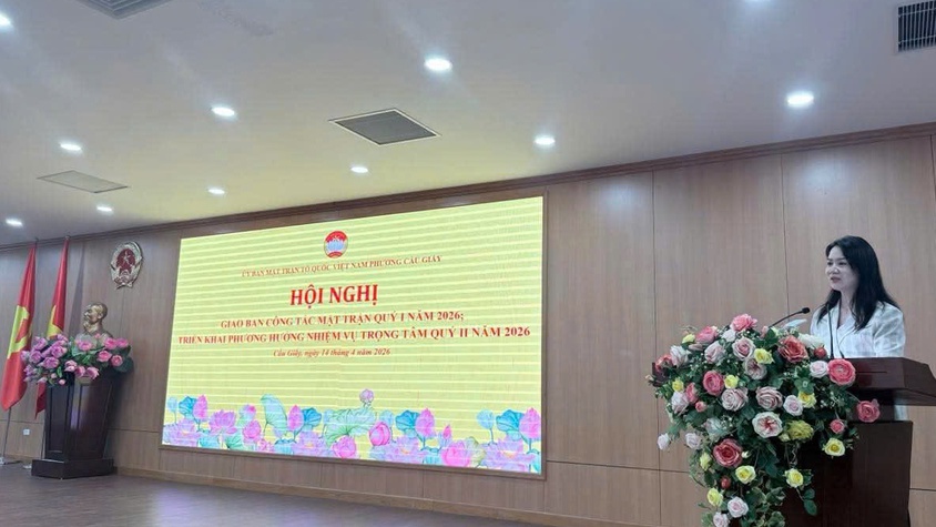 ỦY BAN MTTQ VIỆT NAM PHƯỜNG CẦU GIẤY TỔ CHỨC HỘI NGHỊ GIAO BAN CÔNG TÁC MẶT TRẬN QUÝ I, TRIỂN KHAI NHIỆM VỤ TRỌNG TÂM QUÝ II NĂM 2026