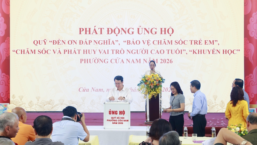 Phường Cửa Nam phát động ủng hộ các Quỹ xã hội năm 2026