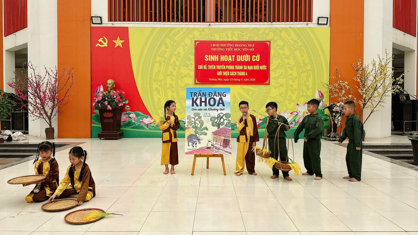 Trường Tiểu học Yên Sở tổ chức tuyên truyền phòng chống tai nạn đuối nước và giới thiệu sách tháng 4