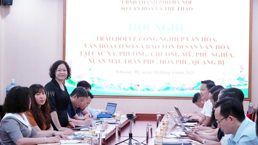 Sở Văn hóa và Thể thao Hà Nội làm việc với các địa phương về phát triển công nghiệp văn hóa và bảo tồn di sản