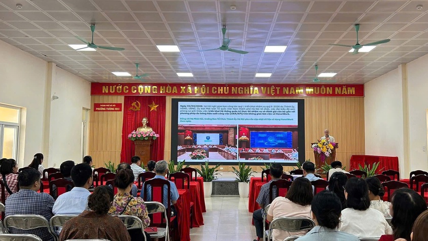 PHƯỜNG TƯƠNG MAI TỔ CHỨC TẬP HUẤN NGHIỆP VỤ HANOIWORK – BÀN LÀM VIỆC SỐ THỐNG NHẤT CHO CÁN BỘ