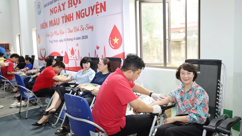 Phường Tùng Thiện tổ chức ngày hội hiến máu tình nguyện năm 2026