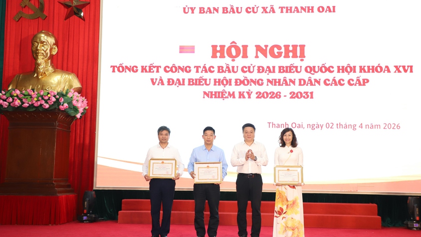 Thanh Oai khen thưởng 212 tập thể, cá nhân có thành tích xuất sắc trong công tác bầu cử