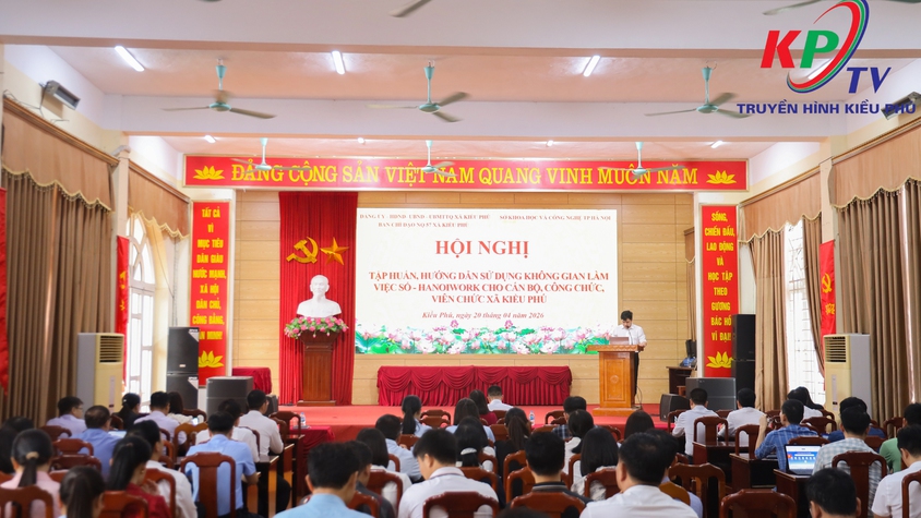 Xã Kiều Phú tập huấn sử dụng Không gian làm việc số (HanoiWork)