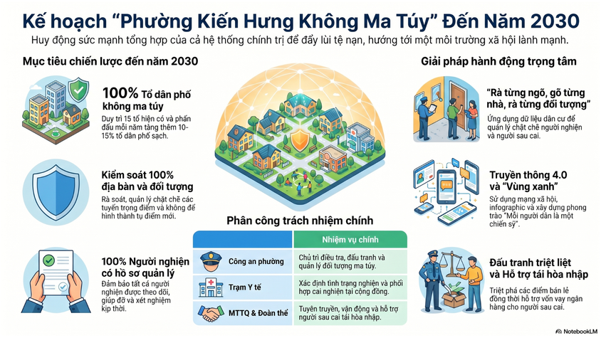 Phường Kiến Hưng quyết tâm nâng cao hiệu quả công tác phòng, chống ma túy tại cơ sở đến năm 2030