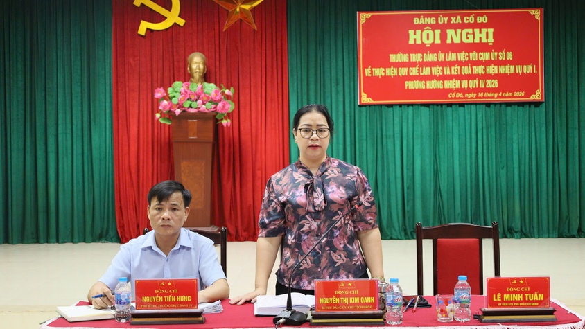 ĐẢNG ỦY XÃ CỔ ĐÔ TỔ CHỨC HỘI NGHỊ LÀM VIỆC VỚI CỤM CẤP ỦY SỐ 06