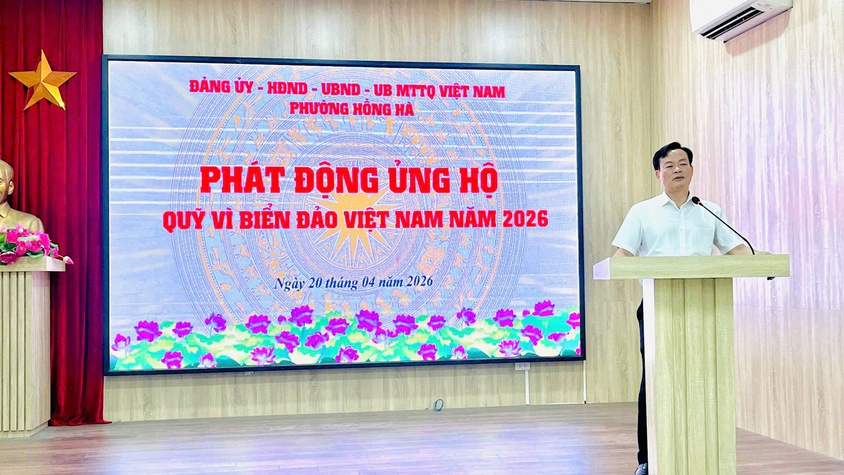 Phường Hồng Hà phát động ủng hộ quỹ '' Vì biển, đảo Việt Nam'' năm 2026