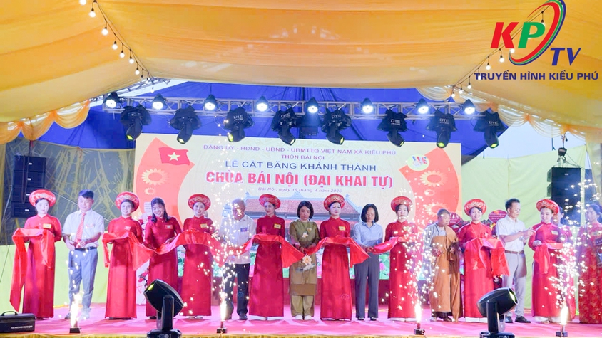 Thôn Bái Nội long trọng tổ chức Lễ đón nhận Bằng xếp hạng di tích lịch sử cấp Thành phố đối với Chùa Đại Khai