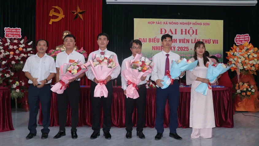 Hợp tác xã nông nghiệp Hồng Sơn tổ chức thành công Đại hội đại biểu thành viên lần thứ VII, nhiệm kỳ 2025-2030