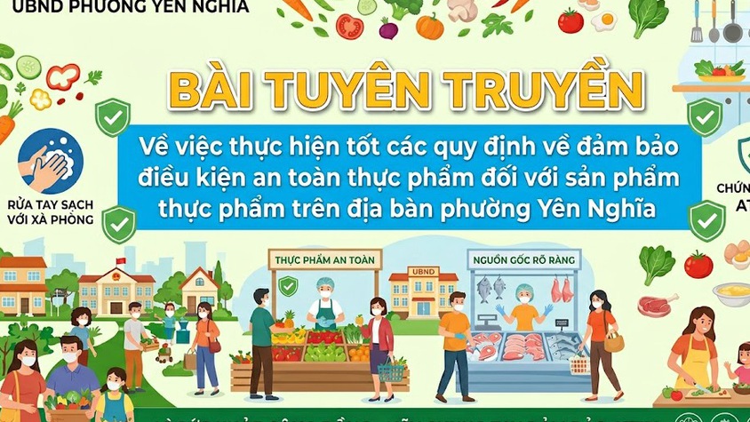 BÀI TUYÊN TRUYỀN: Về việc thực hiện tốt các quy định về đảm bảo điều kiện an toàn thực phẩm đối với sản phẩm thực phẩm trên địa bàn phường Yên Nghĩa