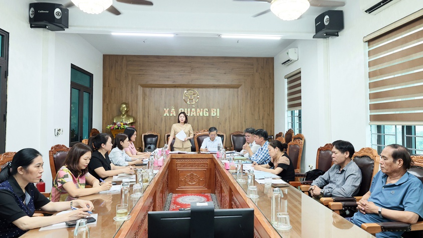 UBND xã Quảng Bị: Kiểm điểm tiến độ công tác chuẩn bị Đại hội Hội Đông y và Đại hội Hội chữ thập đỏ xã nhiệm kỳ 2026-2031