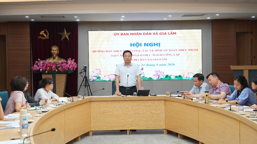 Gia Lâm giao ban công tác vệ sinh an toàn thực phẩm khối trường học ngoài công lập