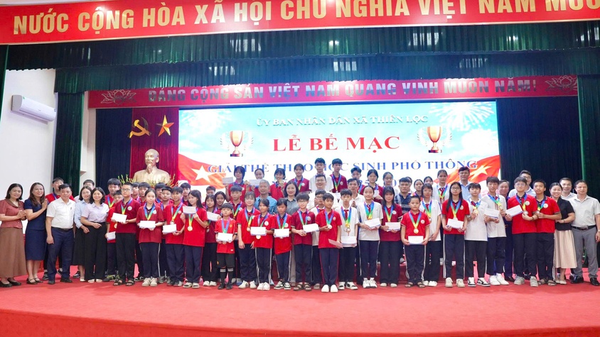 Xã Thiên Lộc bế mạc, tổng kết và trao giải Giải thể thao học sinh phổ thông năm học 2025 – 2026