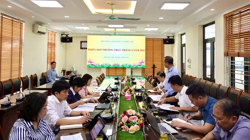 HĐND xã Thiên Lộc tổ chức phiên họp Thường trực tháng 4/2026