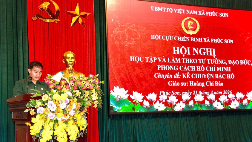 HỘI CỰU CHIẾN BINH XÃ PHÚC SƠN TỔ CHỨC HỘI NGHỊ HỌC TẬP VÀ LÀM THEO TƯ TƯỞNG, ĐẠO ĐỨC, PHONG CÁCH HỒ CHÍ MINH – LAN TỎA GIÁ TRỊ TỪ NHỮNG CÂU CHUYỆN VỀ BÁC