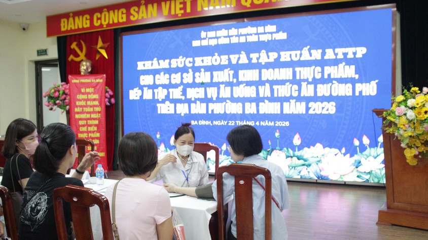 Phường Ba Đình: Tăng cường tập huấn, kiểm tra trong Tháng hành động vì an toàn thực phẩm năm 2026