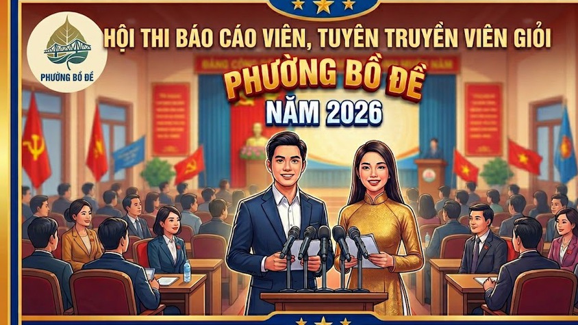 Phường Bồ Đề tổ chức Hội thi Báo cáo viên, Tuyên truyền viên giỏi năm 2026