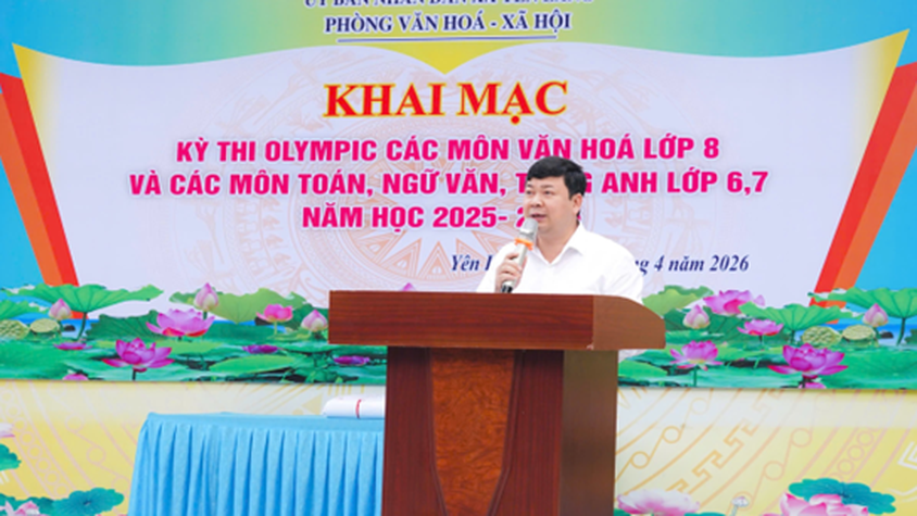 YÊN LÃNG KHAI MẠC KỲ THI OLYMPIC CÁC MÔN VĂN HÓA CẤP XÃ 
