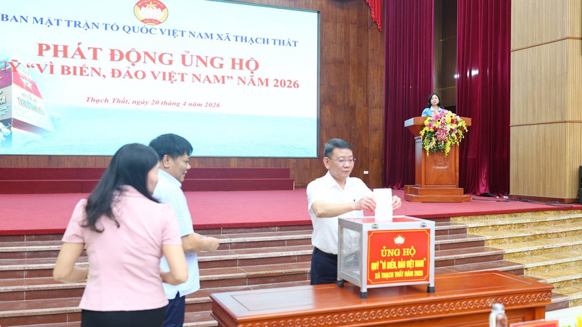 THẠCH THẤT PHÁT ĐỘNG ỦNG HỘ QUỸ “VÌ BIỂN, ĐẢO VIỆT NAM” NĂM 2026