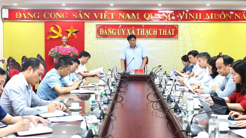 THẠCH THẤT: GIAO BAN BAN CHỈ ĐẠO THỰC HIỆN QUY CHẾ DÂN CHỦ Ở CƠ SỞ QUÝ I, TRIỂN KHAI NHIỆM VỤ TRỌNG TÂM QUÝ II/2026