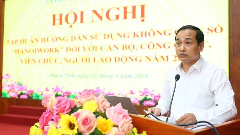 Xã Thạch Thất tập huấn sử dụng Không gian làm việc số HanoiWork