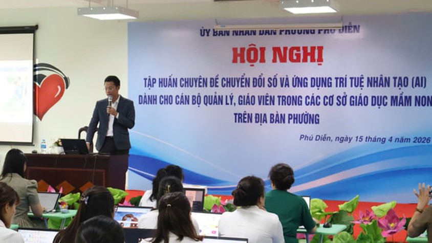 Phường Phú Diễn đẩy mạnh ứng dụng trí tuệ nhân tạo trong giáo dục mầm non