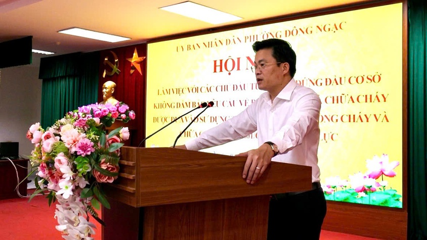 Phường Đông Ngạc đẩy mạnh triển khai, quán triệt các quy định về xử lý cơ sở không bảo đảm yêu cầu PCCC trên địa bàn