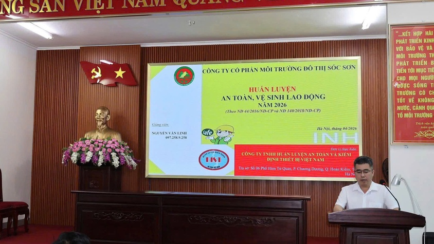 CÔNG TY CỔ PHẦN MÔI TRƯỜNG ĐÔ THỊ SÓC SƠN: KHAI MẠC KHÓA HUẤN LUYỆN ATVSLĐ – VÌ SỨC KHỎE NGƯỜI LAO ĐỘNG, VÌ SỰ PHÁT TRIỂN BỀN VỮNG