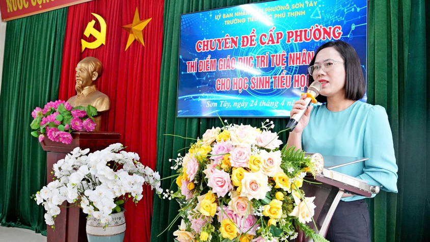 SƠN TÂY TỔ CHỨC CHUYÊN ĐỀ THÍ ĐIỂM GIÁO DỤC TRÍ TUỆ NHÂN TẠO (AI) CHO HỌC SINH TIỂU HỌC