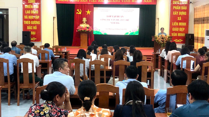 120 đại biểu được tập huấn công tác Văn thư lưu trữ và bảo vệ bí mật nhà nước năm 2026