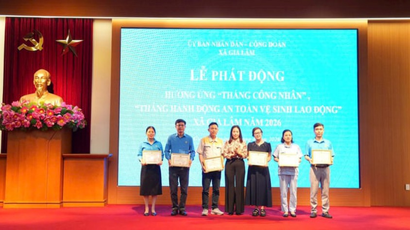 Xã Gia Lâm: Quan tâm chăm lo, bảo đảm môi trường làm việc an toàn cho công nhân